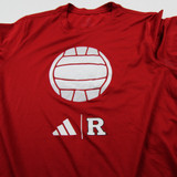 Rutgers Scarlet Knights adidas Short Sleeve Shirt Men's Red Used M TOPS-147663