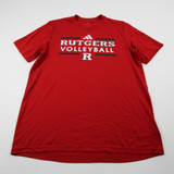Rutgers Scarlet Knights adidas Short Sleeve Shirt Men's Red Used M TOPS-147664