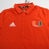 Miami Hurricanes adidas Polo Women's Orange New with Tags Multiple Sizes TOPS-148142