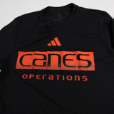 Miami Hurricanes adidas Aeroready Short Sleeve Shirt Men's Black Used XS-TOPS-148149