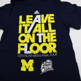 Michigan Wolverines adidas Go-To tee Short Sleeve Shirt Men's Navy New-TOPS-148332