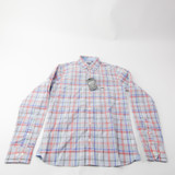 Van Heusen Button-Up Men's Checkered/Blue New with Tags S-TOPS-148505