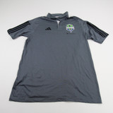 Seattle Sounders FC adidas Polo Men's Gray Used Multiple Sizes TOPS-148255