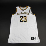 Gallaudat Bison Holloway Practice Jersey - Basketball Men's White Used-JRSY-008799