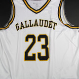 Gallaudat Bison Holloway Practice Jersey - Basketball Men's White Used-JRSY-008799