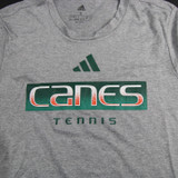 Miami Hurricanes adidas Short Sleeve Shirt Women's Gray New-TOPS-148980
