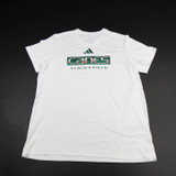 Miami Hurricanes adidas Aeroready Short Sleeve Shirt Women's White Used L-TOPS-149189