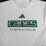 Miami Hurricanes adidas Short Sleeve Shirt Women's White Used-TOPS-149260