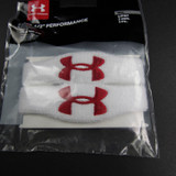 Under Armour Wristband Unisex White/Red New with Tags OSFA-ACCS-006789