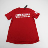 Nebraska Cornhuskers adidas Climalite Short Sleeve Shirt Men's Red New S-TOPS-149305