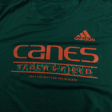 Miami Hurricanes adidas Aeroready Short Sleeve Shirt Women's Dark Green New 2XL-TOPS-149310