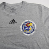 Kansas Jayhawks adidas Creator Short Sleeve Shirt Men's Gray Used LT TOPS-149378