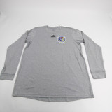 Kansas Jayhawks adidas Creator Long Sleeve Shirt Women's Gray Used XLT TOPS-149382