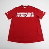 Nebraska Cornhuskers adidas Short Sleeve Shirt Men's Red Used Multiple Sizes TOPS-149439