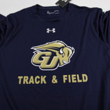 Gallaudat Bison Under Armour Short Sleeve Shirt Women's Navy New S-TOPS-149497