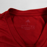 Kansas Jayhawks adidas Aeroready Short Sleeve Shirt Women's Red Used L TOPS-149522