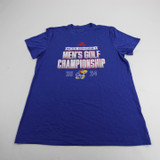 Kansas Jayhawks adidas Short Sleeve Shirt Men's Blue Used Multiple Sizes TOPS-149538