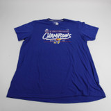 Kansas Jayhawks adidas Climalite Short Sleeve Shirt Men's Blue Used XXL TOPS-149543