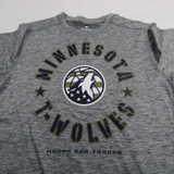 Minnesota Timberwolves Fanatics Short Sleeve Shirt Men's Gray/Heather New S-TOPS-149691
