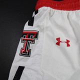Texas Tech Red Raiders Under Armour Game Shorts Women's White Used L SHOR-032580