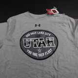 Utah Utes Under Armour Short Sleeve Shirt Men's Gray New-TOPS-149840