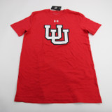 Utah Utes Under Armour Short Sleeve Shirt Men's Red New S-TOPS-149879