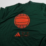 Miami Hurricanes adidas Aeroready Short Sleeve Shirt Men's Used Multiple Sizes TOPS-149917