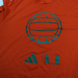 Miami Hurricanes adidas Aeroready Long Sleeve Shirt Men's Orange Used-TOPS-149920