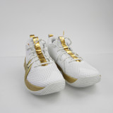 Under Armour HOVR Basketball Shoe Men's White/Gold Used-SHOE-018924