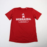 Nebraska Cornhuskers adidas Aeroready Short Sleeve Shirt Men's Red New S-TOPS-150186