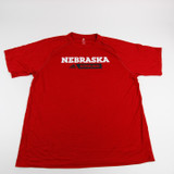 Nebraska Cornhuskers adidas Climalite Short Sleeve Shirt Men's Red Used M-TOPS-150188
