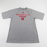 Nebraska Cornhuskers adidas Climalite Short Sleeve Shirt Men's Gray New S-TOPS-150421