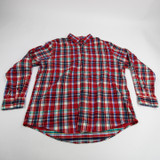 Lands End Button-Up Men's Red Used XL TOPS-150584