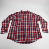 Lands End Button-Up Men's Red Used XL TOPS-150584