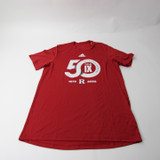 Rutgers Scarlet Knights adidas Aeroready Short Sleeve Shirt Men's Red New L-TOPS-150739