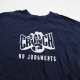 Gildan Heavy Cotton Short Sleeve Shirt Men's Navy Used L-TOPS-150820