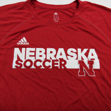 Nebraska Cornhuskers adidas Climalite Short Sleeve Shirt Men's Red New S-TOPS-150887