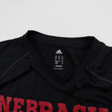 Nebraska Cornhuskers adidas Climalite Short Sleeve Shirt Men's Black New XS-TOPS-150992