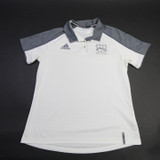 West Virginia Mountaineers adidas Climalite Polo Women's White Used L-TOPS-151005