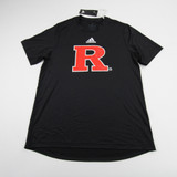 Rutgers Scarlet Knights adidas Short Sleeve Shirt Men's Black New S-TOPS-150736