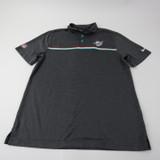 Miami Dolphins Nike NFL On Field Polo Men's Gray Used-TOPS-151190