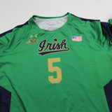 Notre Dame Fighting Irish Under Armour Game Jersey - Volleyball Women's Used Green-JRSY-009072