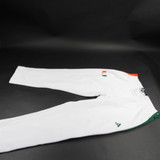 Miami Hurricanes adidas Athletic Pants Men's White Used Multiple Sizes PNTS-031394