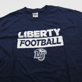 Liberty Flames Gildan Short Sleeve Shirt Men's Navy Used Multiple Sizes TOPS-152209