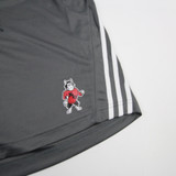 adidas Athletic Shorts Men's Dark Gray/White Used-SHOR-033194