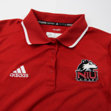 NIU Huskies adidas Climalite Polo Women's Red Used L TOPS-153557