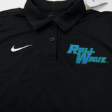 Tulane Green Wave Nike Polo Women's Black New with Tags S TOPS-154162
