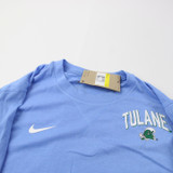 Tulane Green Wave Nike Nike Tee Long Sleeve Shirt Men's Light Blue/White New S-TOPS-154288