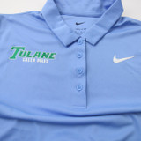 Tulane Green Wave Nike Dri-Fit Polo Women's Light Blue New with Tags M TOPS-154313