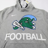 Tulane Green Wave Nike Sweatshirt Men's Gray New with Tags Multiple Sizes TOPS-154438